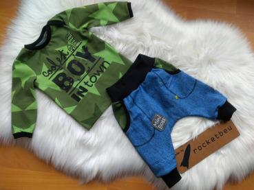 2-teiliges Set aus Langarm-Shirt und Pumphose "Coolest Boy" Gr. 68