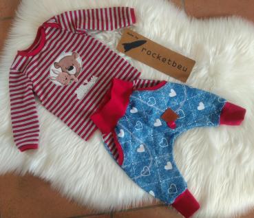 2-teiliges Set aus Langarm-Shirt und Pumphose "Bärchen" Gr. 68