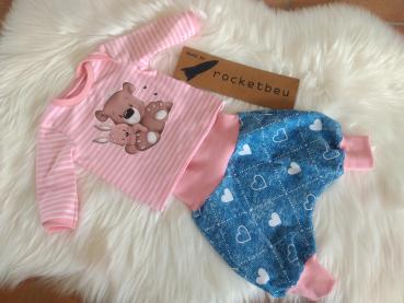 2-teiliges Set aus Langarm-Shirt und Pumphose "Bärchen" Gr. 50