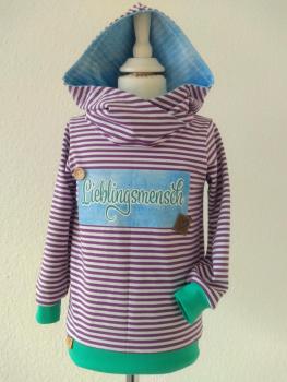 Jersey Hoodie "Lieblingsmensch" Gr. 104