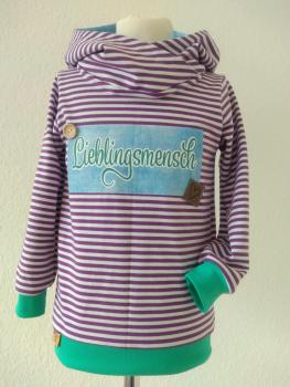 Jersey Hoodie "Lieblingsmensch" Gr. 104
