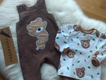 2-teiliges Set aus Strampler und Langarmshirt "Bär" Gr. 68