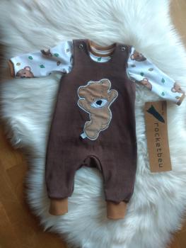 2-teiliges Set aus Strampler und Langarmshirt "Bär" Gr. 68