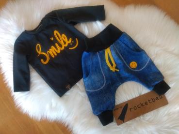 2-teiliges Set aus Langarmshirt und Hose "Smile" Gr. 62