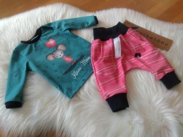 2-teiliges Set aus Langarmshirt und Hose "Maus-Mädchen" Gr. 62