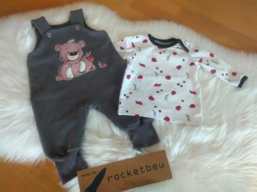 Set Latzhose und Langarmshirt Käfer Bär Gr. 74