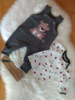 Set Latzhose und Langarmshirt Käfer Bär Gr. 74