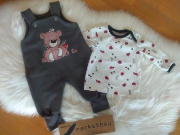 Set Latzhose und Langarmshirt Käfer Bär Gr. 74