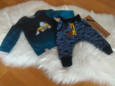 2-teiliges Set aus Langarm-Shirt und Pumphose Bagger Gr. 74