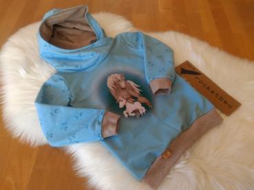 Sweat Hoodie Pferde Gr. 110