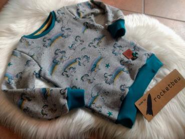 Alpenfleece Pulli Einhorn Gr. 110