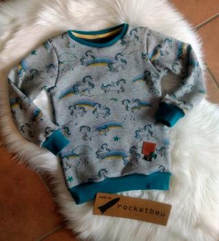 Alpenfleece Pulli Einhorn Gr. 110