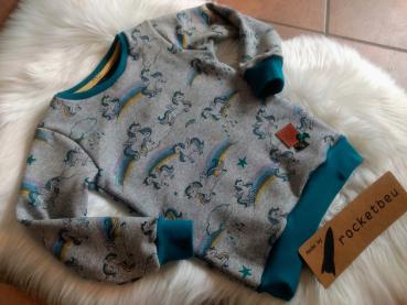 Alpenfleece Pulli Einhorn Gr. 110