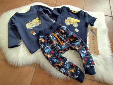 Set Langarmshirt, T-Shirt und Pumphose Gr. 80