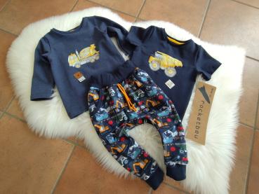 Set Langarmshirt, T-Shirt und Pumphose Gr. 80