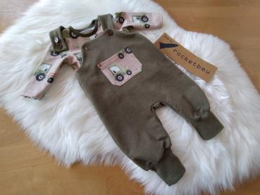 Set Latzhose und Langarmshirt Traktor Gr. 62