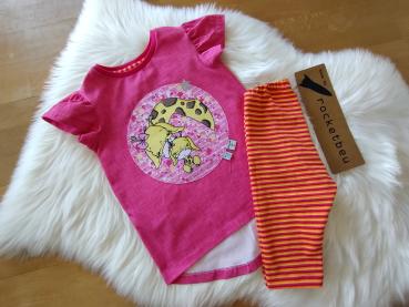Girly-shirt und Capri-leggings Giraffe Gr. 98