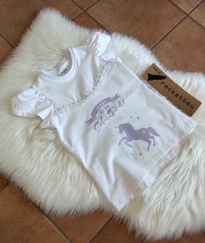 T-Shirt Schulkind Einhorn weiß Gr. 128
