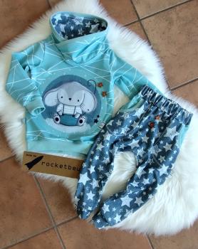 2-teiliges Set aus Hoodie und Hose "Stern Hase" Gr. 98