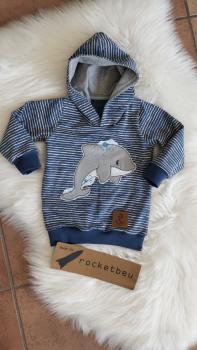 Jersey-Hoodie Delfin Gr. 80