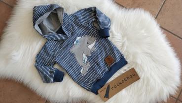 Jersey-Hoodie Delfin Gr. 80