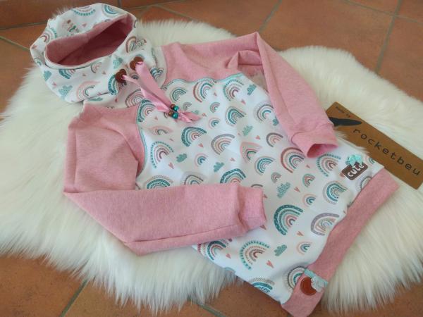 Sweat Hoodie Regenbogen Gr. 134