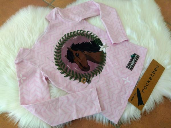 Langarmshirt Pferd Gr. 134